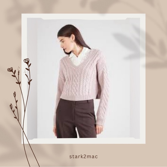 Aeropostale Dusty Pink V-Neck Sweater - Picture 1 of 5